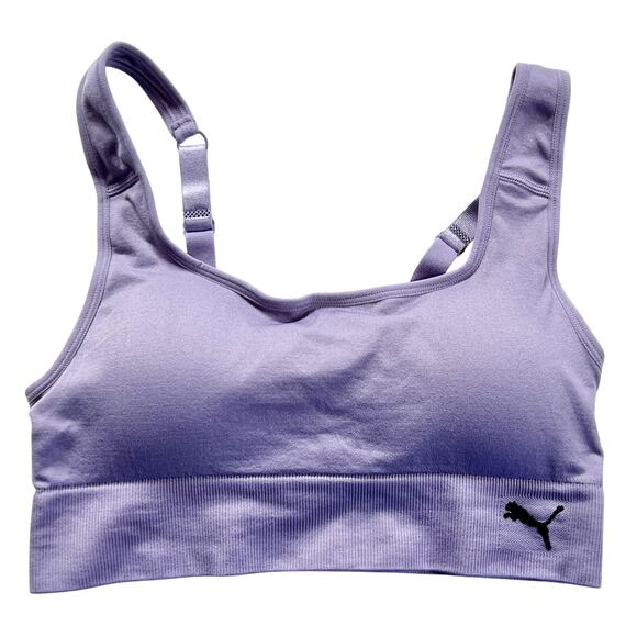 PUMA Seamless Sports Bra Medium Pack of 2 Colors Moisture-Wicking Fabric New - Picture 5 of 7